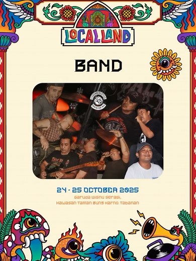 Suara, warna, dan energi dari musisi lokal terbaik akan berpadu di satu panggung. @666anarcho sebagian dari line-up yang akan memeriahkan Local Land Festival 2025 🌼 Karena musik lokal selalu punya tempat di hati kita #LocalLandFestival #SpiritOfLocalRevival #Lineup