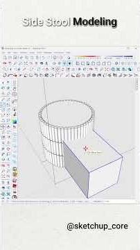 Model and Create furniture in #SketchUp - Side Stool Modeling