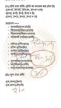 संधि हिंदी व्याकरण/ sandhi Hindi grammar