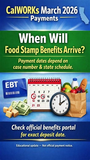 CalWORKs March 2026 Payment Dates When Will Food Stamp Benefits Arrive #news