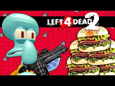 L4D2: Krabby Patty ZOMBIES ATTACK The Krusty Krab! (Left 4 Dead 2)