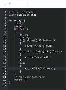 Favourite Numbers Codechef Solution Starter 90 || Codechef Solution #codechef #programming #c++
