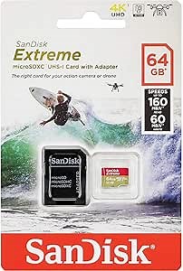SanDisk 64GB Extreme for Mobile Gaming microSD UHS-I Card - C10, U3, V30, 4K, A2, Micro SD - SDSQXA2-064G-GN6GN