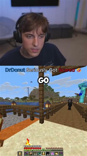 Donut Seriously Got Scared From This 💀 #drdonut #minecraft #donutsmp #memes #gaming #funny #twitch
