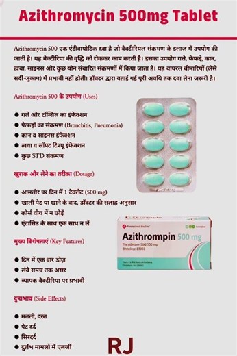 Azithromycin 500 mg useful medicine 💊