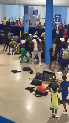The W&J Show w/ Kenny Webster on Instagram: "Galveston, Texas - 24 person massive brawl while boarding Carnival Cruise I’m sure we all agree, this is Trump’s fault"