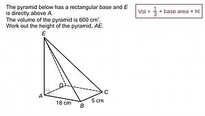 The pyramid shown in the diagram has a rectangular base ABCD, w... | Filo