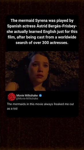 The mermaid Syrena in Pirates Of The Caribbean was played by Spanish actress Astrid Bergès-Frisbey
