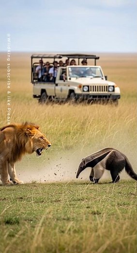사자한테 오히려 성질내는 개미핥기/Angry Anteater Scolding the Lion