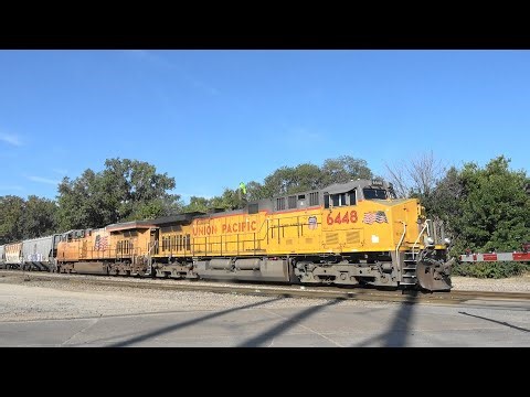 CP Work Train Plus UP Leads Grain Train, Davenport, IA