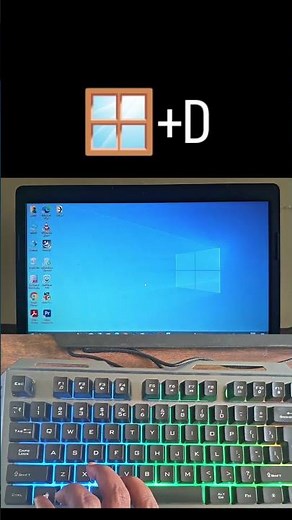 How to open desktop quickly while working #keyboardshortcuts #computertips #windows