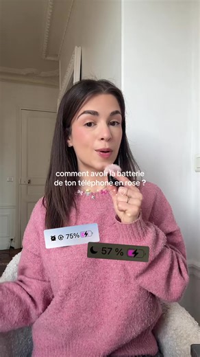 Tuto rapide : Batterie de ton iPhone en rose 🩷