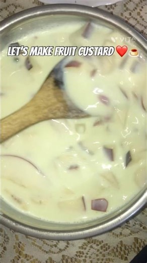 How to Make Fruit Custard ❤️🍮 #viral #youtubeshorts #trending #custard #viral