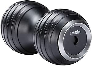 Homedics Double Barrel Total Body Vibration Massage Roller for Deep Tissue Massage and Post Workout Physical Therapy. Great for Trigger Point Muscle Recovery, Black
