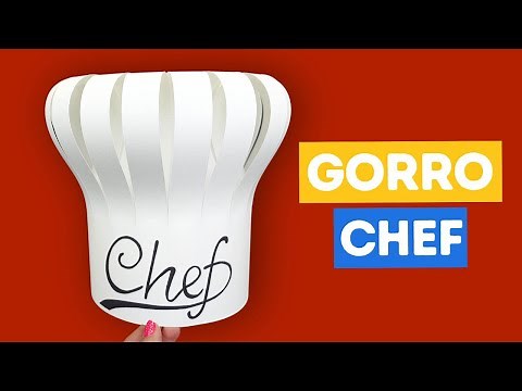 👨‍🍳 Cómo hacer gorro de Chef con cartulina ¡Fácil!