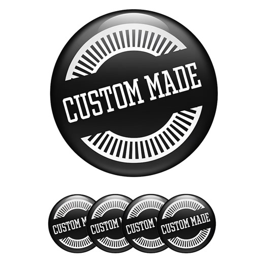 Custom Wheel Center Cap Logo Stickers | Personalized 3D Domed Resin Rim Decals (set of 4) | Waterproof Self-adhesive Hubcap Emblems - Etsy