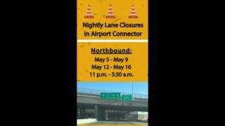 🚨TRAFFIC ADVISORY: The NORTHBOUND airport connector tunnel will be reduced to one lane for overnight maintenance work: 📅 May 5 – May 9 📅 May 12 – May 16 🕙 11 p.m. – 5:30 a.m. 🚧 Lanes will reopen when work is not in progress. | Harry Reid International Airport
