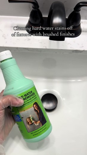Remove Hard Water Stains: Brushed Fixtures