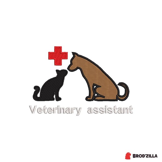 Machine Embroidery Design Veterinary Assistance, Veterinary Medicine Embroidery, Dog and Cat, Download, 8 Sizes, Pes,dst,jef... - Etsy
