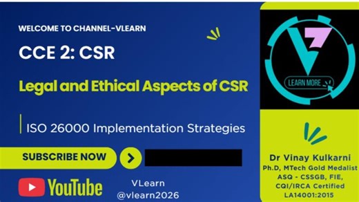 🌍 Continuous and Comprehensive Evaluation (CCE) SYBTech-CSR 🌱ISO 26000 Implementation Strategies | Dr Vinay Kulkarni