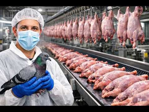 Inside a Pigeon Meat Factory . From Capture to Dining Table