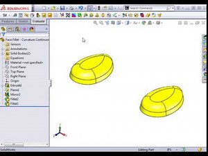 SolidWorks Part Modeling 03 Advanced Fillets 05 Curvature Continuous Fillets