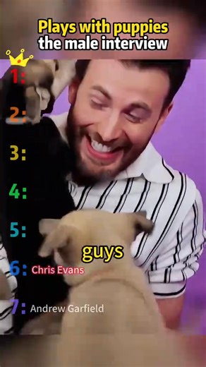 Plays with puppies the male interview#puppies #celebrities… | Hollywood Club