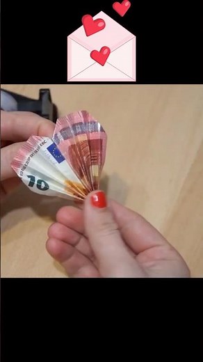 💌 Herz Geld falten 💶 Heart money folding origami ❤ Geld Geschenke machen 👍🏻