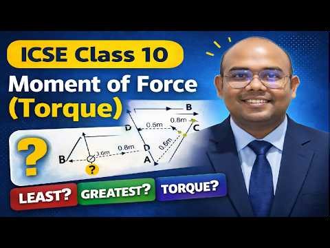 ICSE Class 10 Physics | Moment of Force (Torque) | Competency Question 20 Explained 🔥