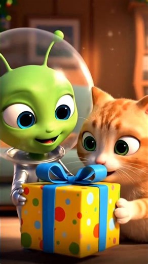 Alien Gives Gift to Cat 🎁👽😹