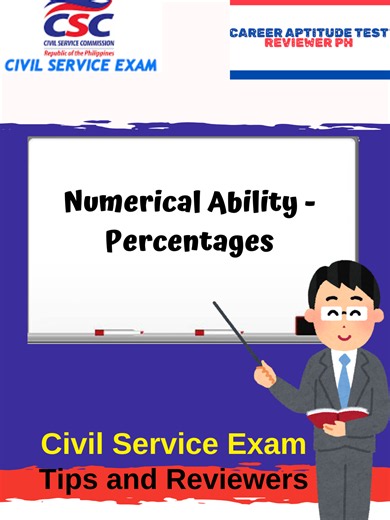 Numerical Ability - Percentages #fyp #foryou #foryoupage #civilserviceexam #quiz #math