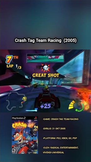 Crash Tag Team Racing (2005) #Shorts #videogames #gameplay