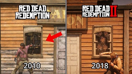 RDR1 VS RDR2 终极物理和细节比较