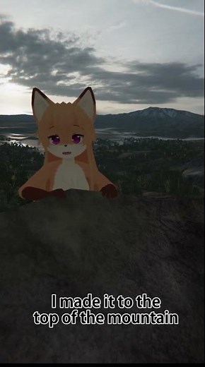 Cute Furry Foxgirl makes it to the Top of the Mountain?