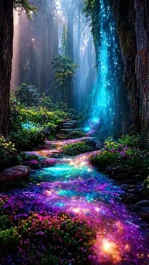 아름다운 폭포 🌈💦 Beautiful Waterfall#힐링 #자연 #판타지#fantasy #beautifulcolours#아름다운영상#아름다운풍경#신비한풍경