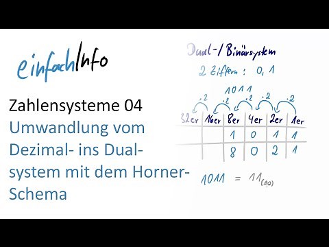 04 Zahlensysteme - Umwandlung vom Dezimalsystem ins Dualsystem mit dem Hornerschema