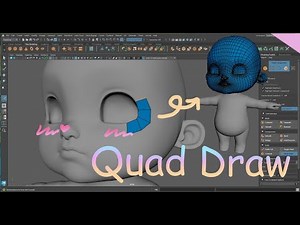 Quad Draw, Retopology tool in maya