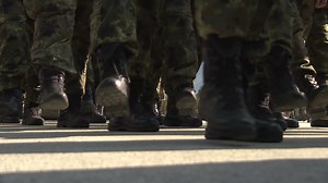 Army marching during their preparation for war combat in eastern Europe | Premium Stock Video Footage