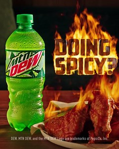 There’s fire, then there’s “eating spicy wings with a MTN DEW” fire. | Mountain Dew