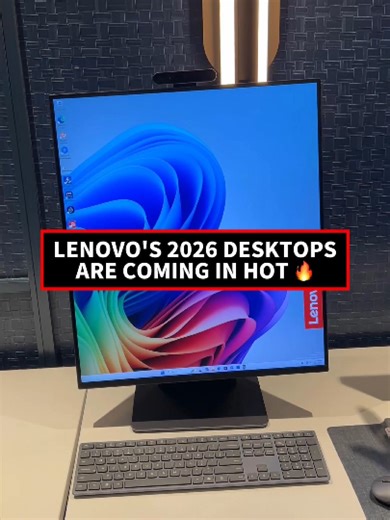Lenovo just dropped a trio of desktops powered by Intel Panther Lake at CES 2026. 🚀 Here's the rundown. Lenovo ThinkCentre X AIO Aura Edition: rotating screen with a 16:18 aspect ratio Yoga Mini Gen 11: compact desktop about the size of a CD Yoga AIO Aura Edition: 32-inch 4K display, HK audio and an RGB light bar #CES2026