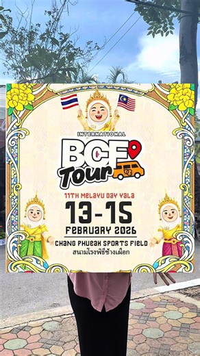 Replying to @𝑩𝒆𝒍𝒍𝒂𝑺𝒂𝒊🌸🍉 sebagai wakil Malaysia, BCF akhirnya sampai di.... #bychefiza_hq #thailand🇹🇭 #fyp #souk #yala