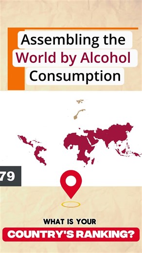 Map: In which countries do people drink the most alcohol? #geographyshorts #map #mapanimation