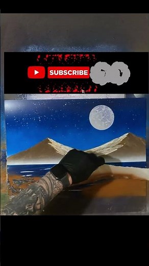 🌄 Spray Painting a Beautiful Mountain Landscape Step-by-Step