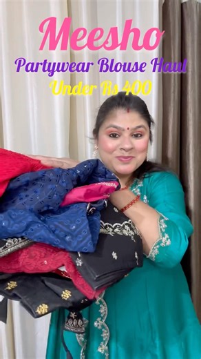 Ye video dekha kya | Meesho Blouse haul | MBS is live 🥰#meesho #blousehaul #shorts #partywear