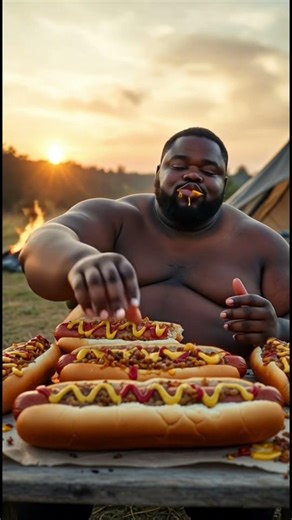 Giant Loaded Hot Dogs Feast 🌭 Massive Bite at Sunset!