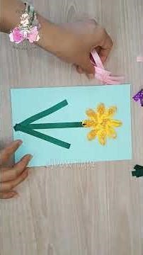 Ribbon Flower card tutorial Beginners can actually Do #diy #craft #easy