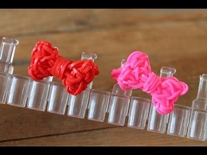 Rainbow loom Dutch, ring with bow