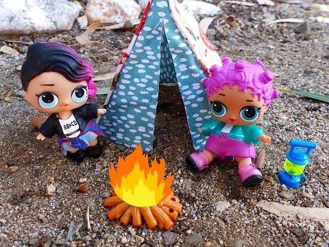 LOL dolls go camping