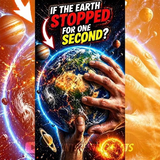 What If Earth Stops Spinning for 1 Second? #shorts