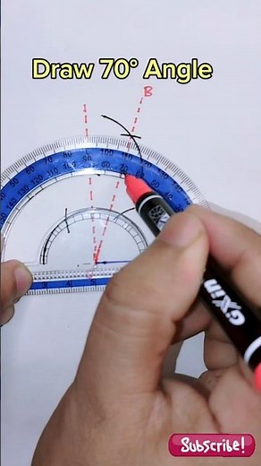 How to Draw 70° Angles Easily #shorts #geometry #angleconstruction